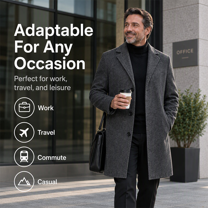 Men’s Classic Single-Breasted Solid-Color Jacket — A Timeless Everyday Essential
