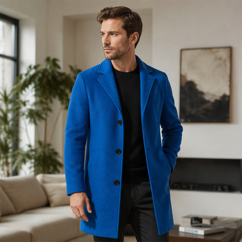 Men’s Classic Single-Breasted Solid-Color Jacket — A Timeless Everyday Essential