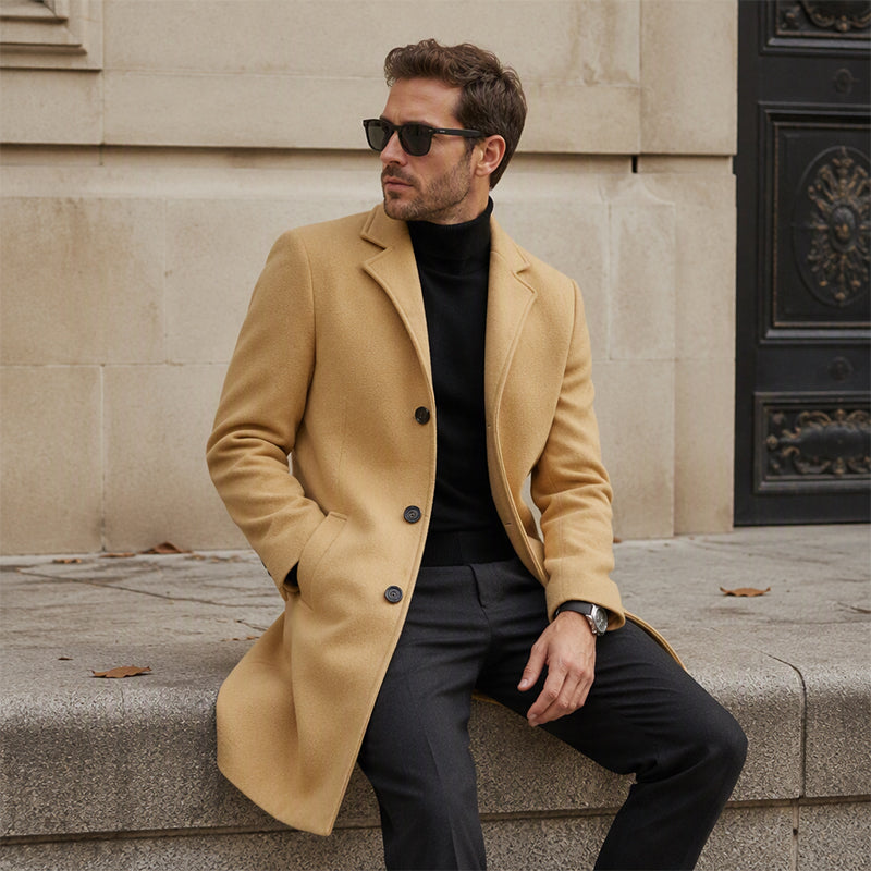Men’s Classic Single-Breasted Solid-Color Jacket — A Timeless Everyday Essential