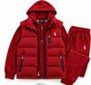 Hooded Tracksuit Set With Puffer Vest