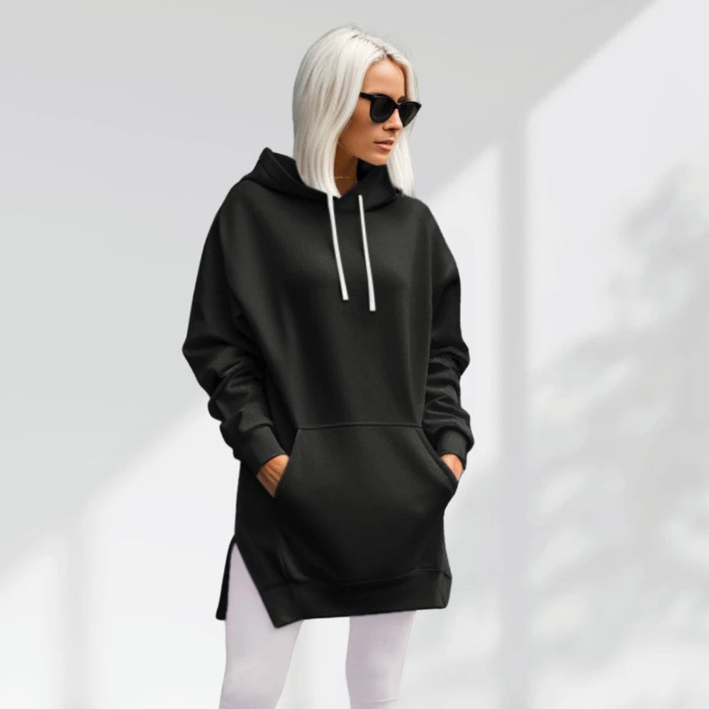 Oversized Cotton Hoodie Dress