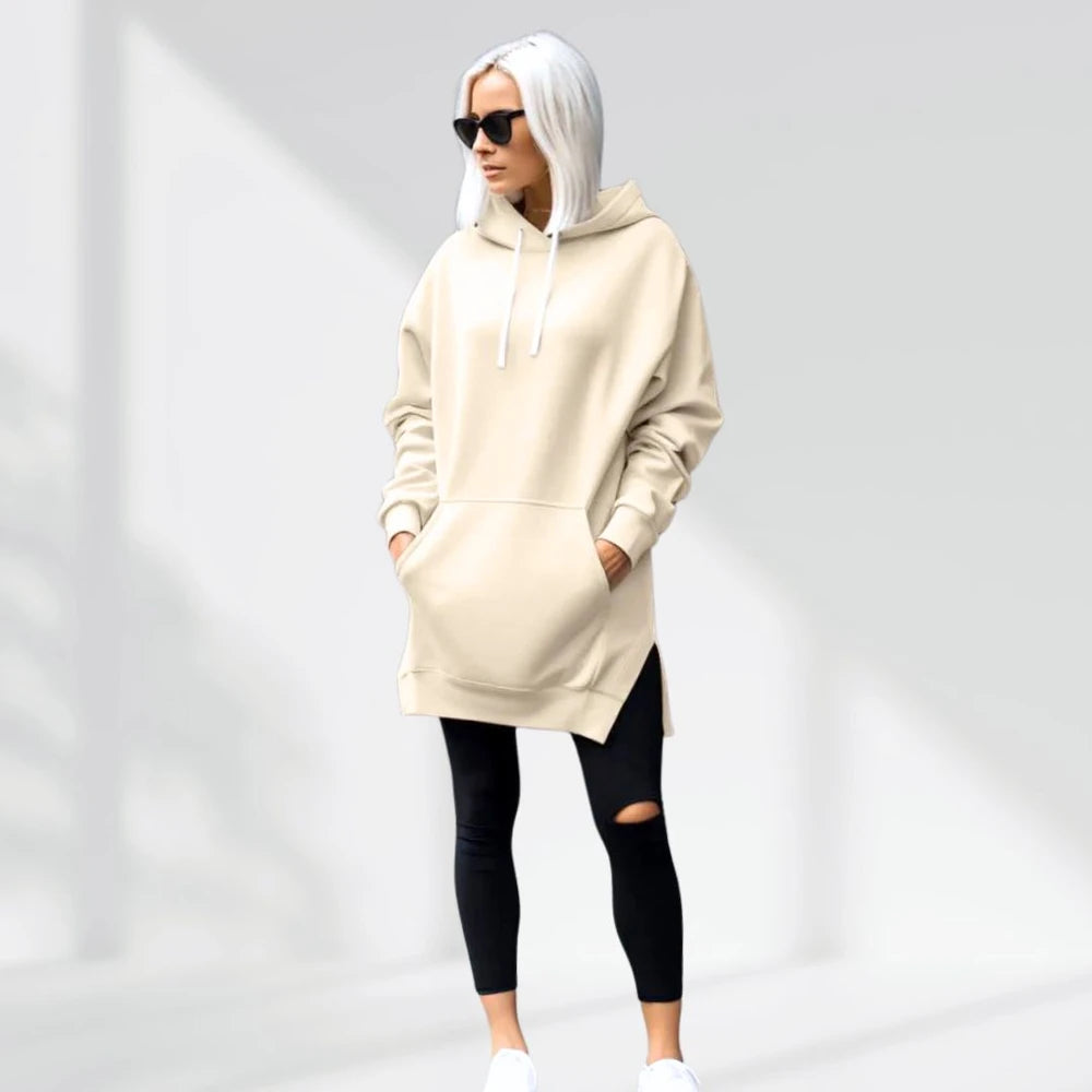 Oversized Cotton Hoodie Dress