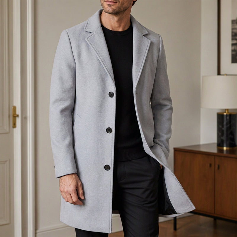 Men’s Classic Single-Breasted Solid-Color Jacket — A Timeless Everyday Essential