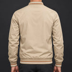 Striped Trim Bomber Jacket