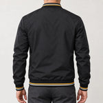 Striped Trim Bomber Jacket