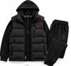 Hooded Tracksuit Set With Puffer Vest