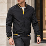 Striped Trim Bomber Jacket
