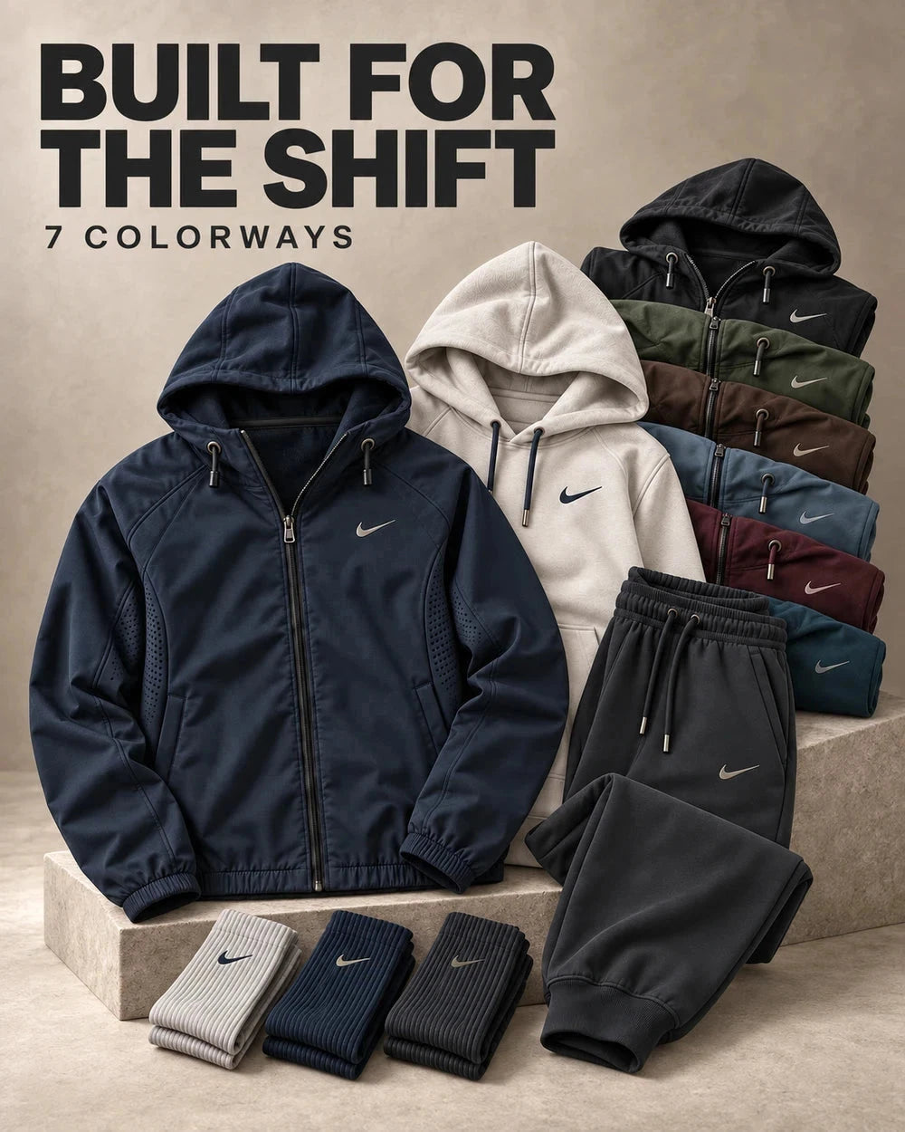 Men’s Premium 3-in-1 Hooded Tracksuit Set