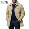 Men's Button-Front Collared Coat