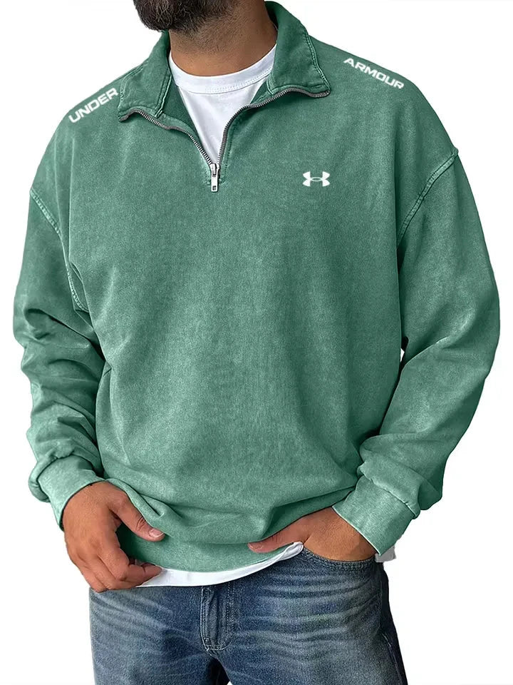 Retro Half-Zip Casual Sweatshirt