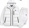 Hooded Tracksuit Set With Puffer Vest