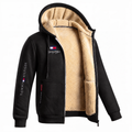 Men's Contrast-Lined Hooded Full-Zip Jacket