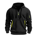 Men's Casual Sports Hoodie with Quarter Zip